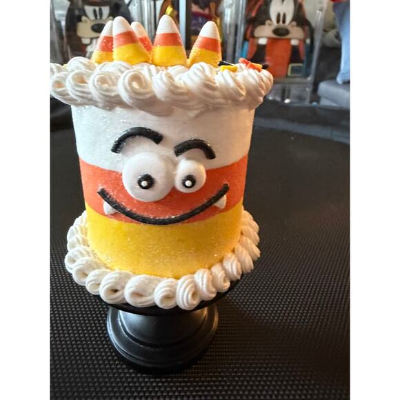 Homegoods Halloween Candy Corn Ceramic Cake - Picture 1 of 3